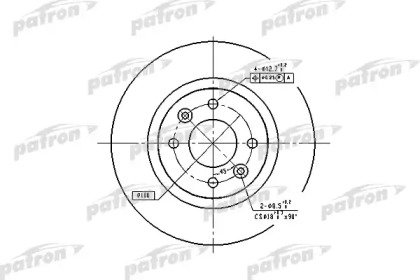 Диск тормозной передний RENAULT 18 80-86, 18 Varia 017