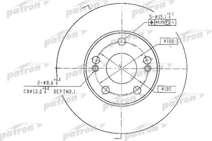 Диск тормозной передний RENAULT SAFRANE I 92-96, S 036