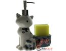 Набор: дозатор для жидкого средства Кошка 300мл  УЦЕНКА