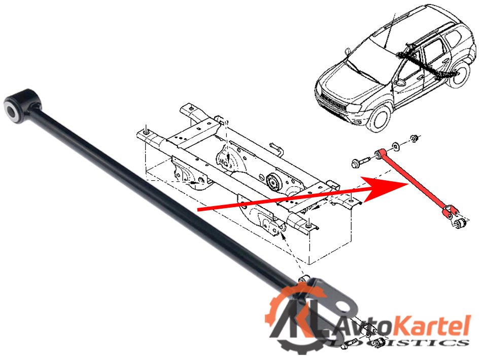 Рычаг развальный RENAULT Duster 4X4 с 2010-