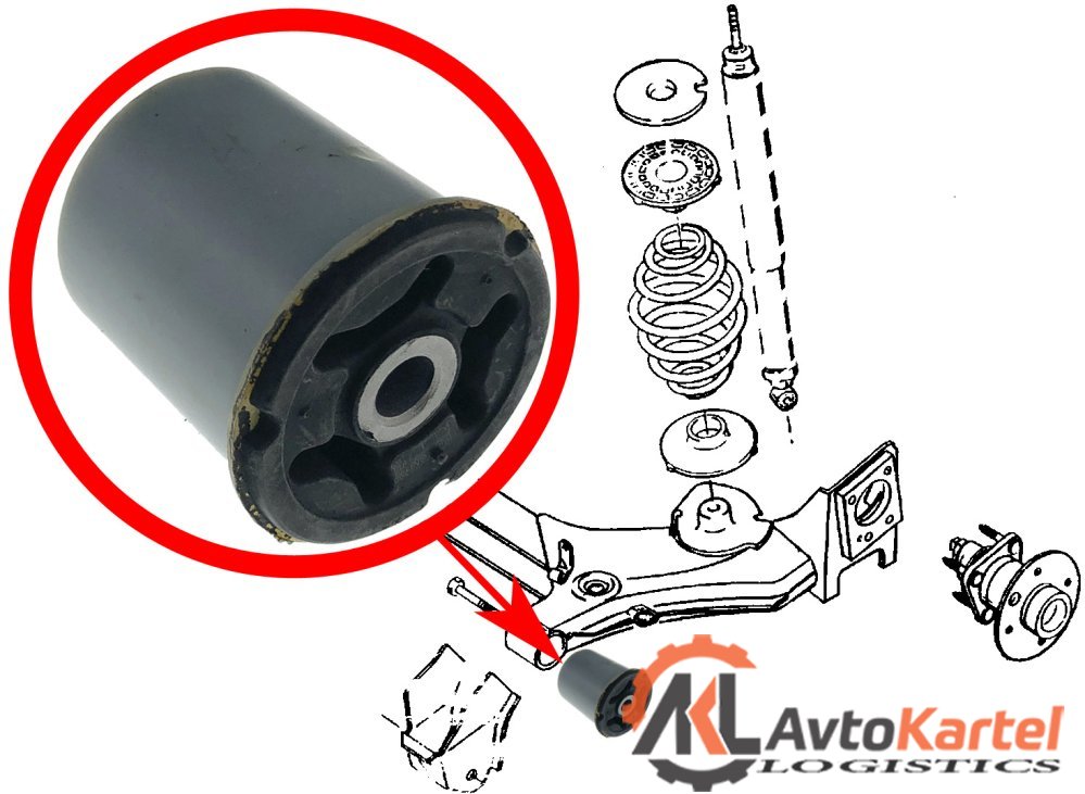 Сайлентблок балки 12х59х67х74мм OPEL Astra 91-