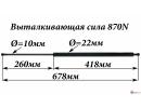 Амортизатор крышки багажника CHRYSLER Voyager GS 95-01 L=678 мм, F=870N