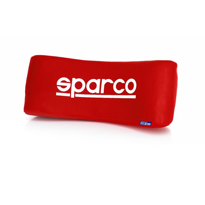 Упор под шею Sparco, перфорированная экожа, красный (SP 2593883