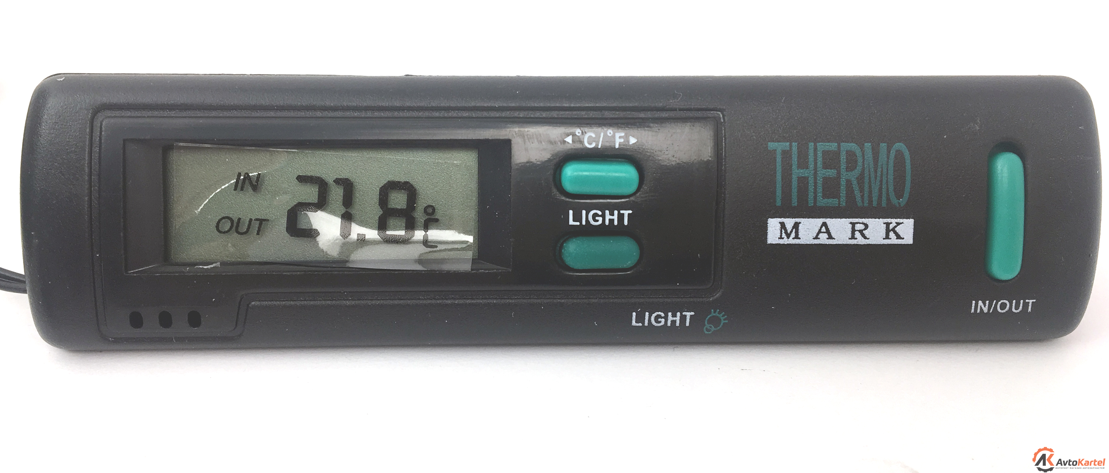 Термометр цифровой с датчиком температуры и подсветкой Autostandart