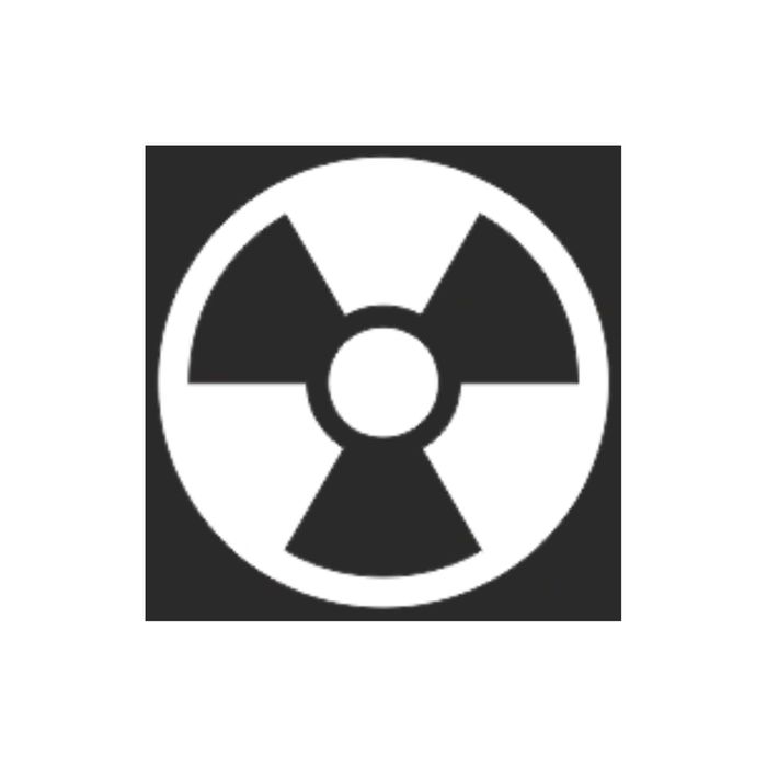 Наклейка БЛИКЕР, термо плоттер, Знак радиации (50х50),  2613171