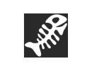 Наклейка БЛИКЕР, термо плоттер, Скелет рыбы светоотр (5 2613159