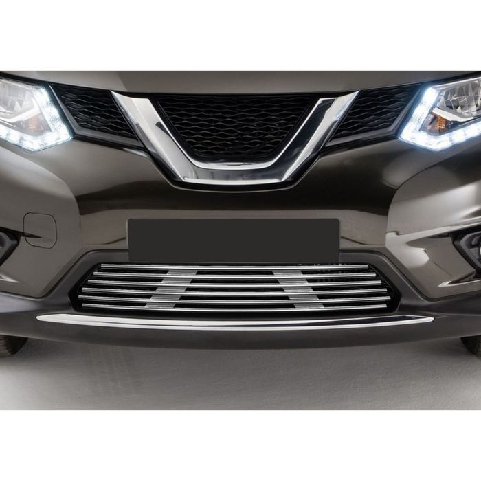 Решетка бампера Rival для Nissan X-trail 2015-, с перед 2608615