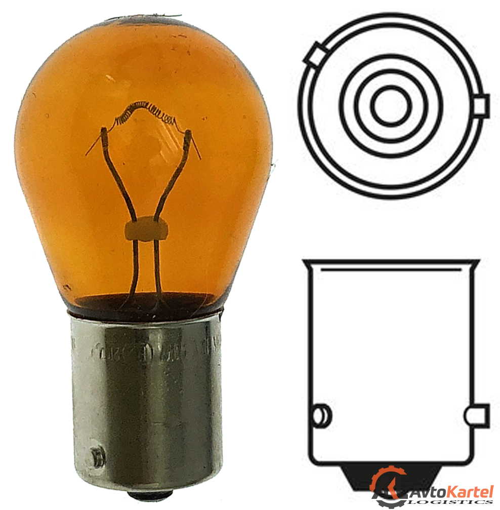Лампа оранжевая PY21W NA 12V NVA CP NARVA
