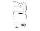 Лампа накаливания 10шт в упаковке R5W 12V 5W BA15S 1CP