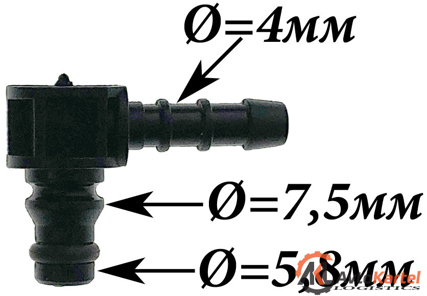 Штуцер трубопровода обратки с одним выводом CR BOSCH VAG