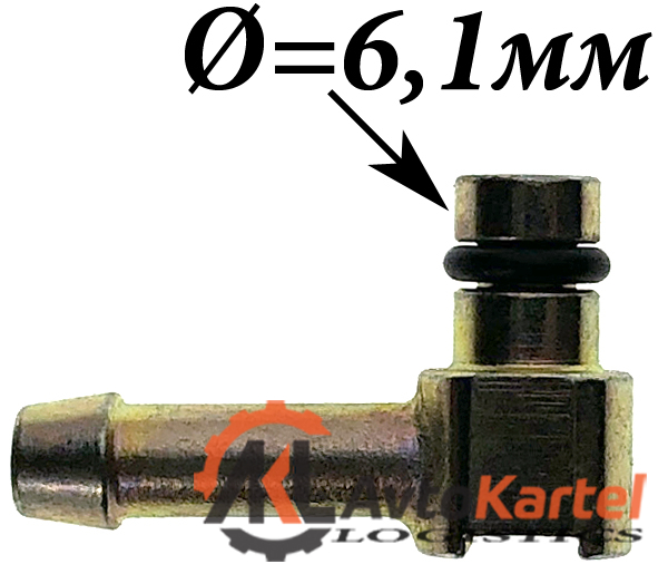 Переходник обратки угловой металлический CR DENSO