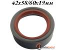 Сальник АКПП 42x58-60x19-7мм B F RD VMQ_AUDI, VW -92