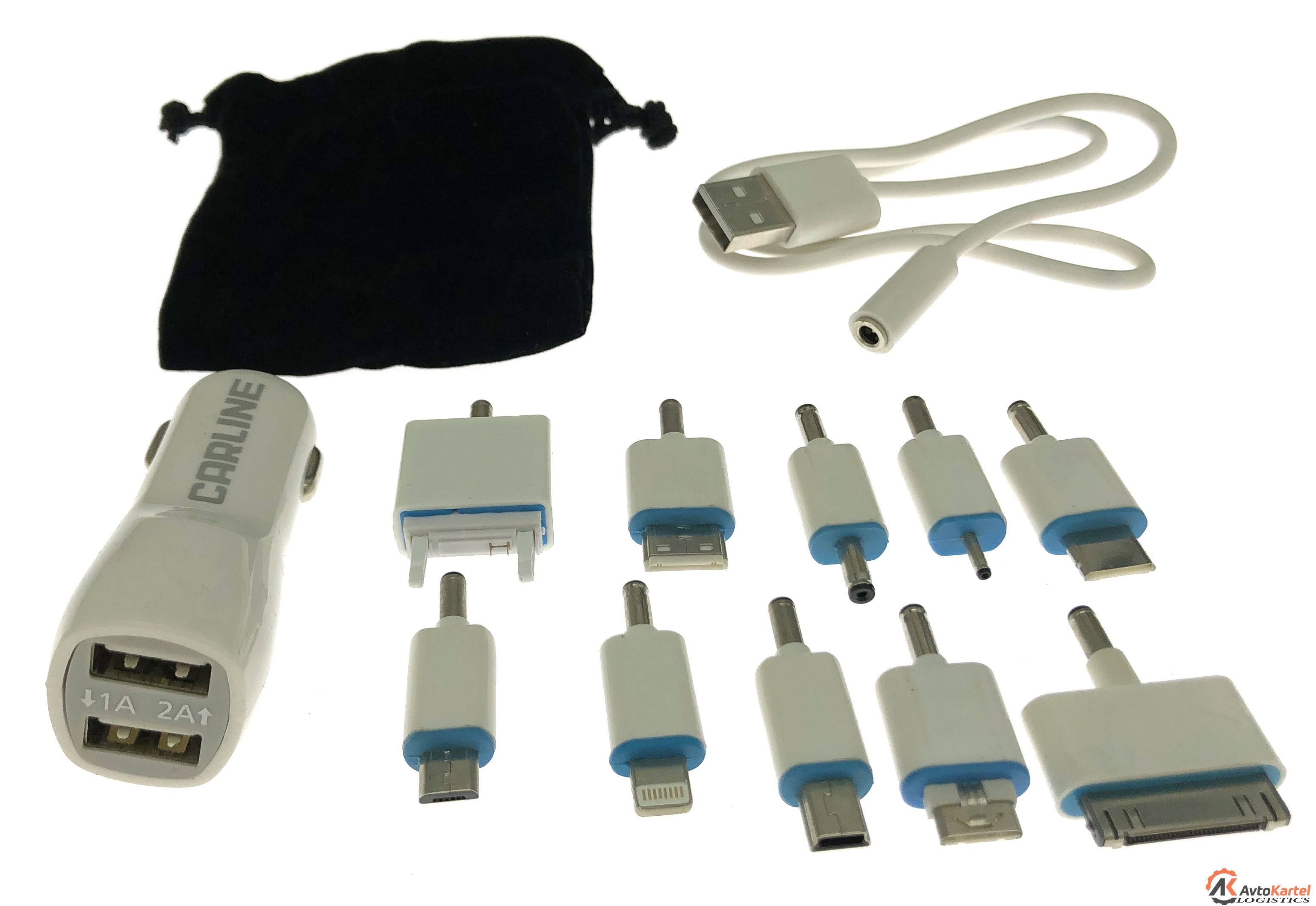 Автомобильное зарядное USB-устройство для телефонов, планшетов 12-24В