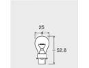 Лампа накаливания P27W 12V 27W W2.5x16D 156