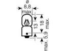 Лампа накаливания 10шт в упаковке T2W 24V 2W BA9S 797