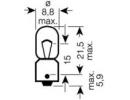 Лампа накаливания 10шт в упаковке T4W 12V 4W BA9S 893