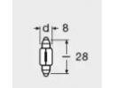 Лампа накаливания 12V 3W SV7 428