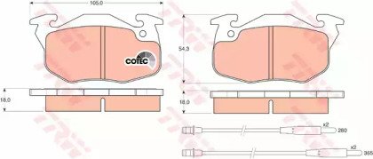 Колодки тормозные дисковые передн CITROEN: AX 87-9 033