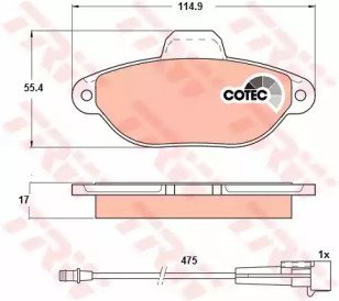 Колодки тормозные дисковые передн FIAT: CINQUECENT 115