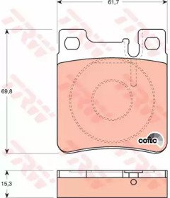 Колодки тормозные дисковые задн CHRYSLER: CROSSFIR 123