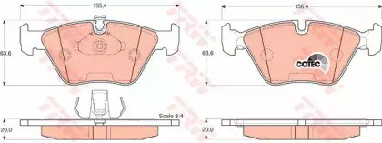 Колодки тормозные дисковые передн BMW: 5 95-03 264