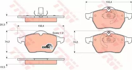 Колодки тормозные дисковые передн OPEL: CALIBRA A  271