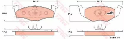 Колодки тормозные дисковые передн SEAT: AROSA 97-0 274