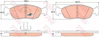 Колодки тормозные дисковые передн CITROEN: SAXO 96 322