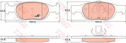 Колодки тормозные дисковые передн FIAT: PUNTO 94-9 339