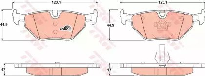 Колодки тормозные дисковые задн BMW: 3 93-98, 3 98 344