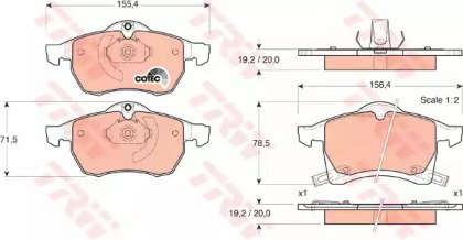 Колодки тормозные дисковые передн OPEL: ASTRA F CL 350