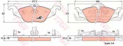 Колодки тормозные дисковые передн OPEL: ASTRA G хе 351