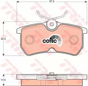 Колодки тормозные дисковые задн FORD: FIESTA V 05- 354