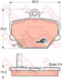 Колодки тормозные дисковые передн SMART: CABRIO 00 365