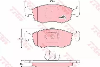 Колодки тормозные дисковые передн FIAT: PALIO 96-, 383