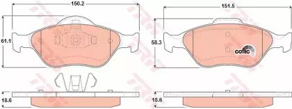 Колодки тормозные дисковые передн FORD: FIESTA IV  419