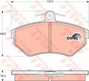 Колодки тормозные дисковые передн SEAT: AROSA 00-0 437