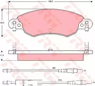 Колодки тормозные дисковые передн CITROEN: C5 01-0 447