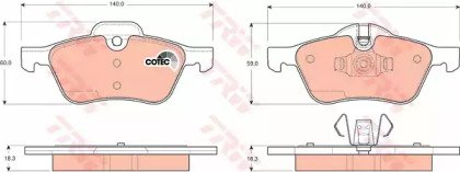 Колодки тормозные дисковые передн MINI: MINI 01-,  476