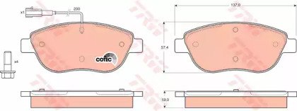 Колодки тормозные дисковые передн FIAT: BRAVO 07-, 483