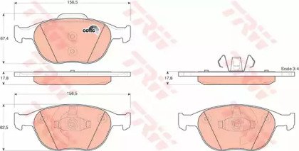 Колодки тормозные дисковые передн FORD: FOCUS 02-0 532