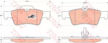 Колодки тормозные дисковые задн MERCEDES-BENZ: C-C 546