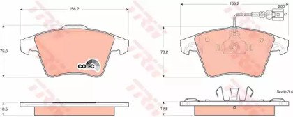 Колодки тормозные дисковые передн VW: MULTIVAN V 0 555