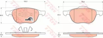 Колодки тормозные дисковые передн FORD: C-MAX 07-, 583