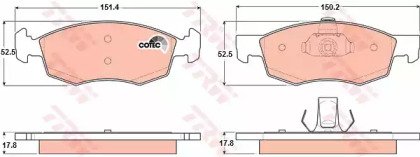 Колодки тормозные дисковые передн FIAT: DOBLO 01-, 588