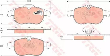 Колодки тормозные дисковые передн FIAT: CROMA 05-, 613