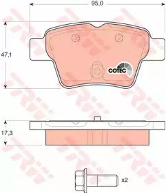 Колодки тормозные дисковые задн CITROEN: C4 04-, C 620