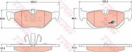 Колодки тормозные дисковые задн BMW: 1 04-, 3 05-, 626