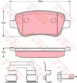 Колодки тормозные дисковые задн FIAT: CROMA 05- 637