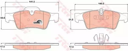 Колодки тормозные дисковые задн MERCEDES-BENZ: GL- 643